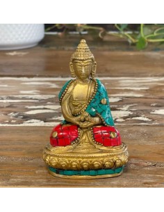 Figure de Bouddha en laiton – Geste de bénédiction