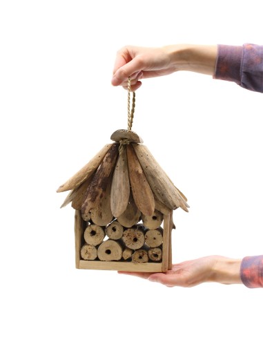 Boîte décorative nature bois flotté – Abeilles & insectes