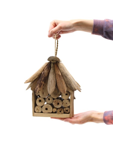 Boîte décorative nature bois flotté – Abeilles & insectes