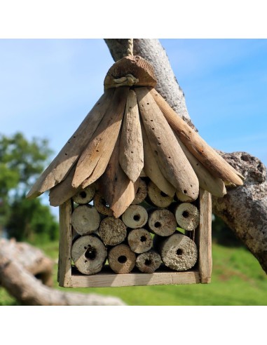 Boîte décorative nature bois flotté – Abeilles & insectes