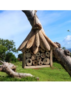 Boîte décorative nature bois flotté – Abeilles & insectes