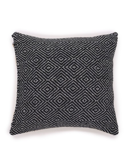 Housse de coussin décorative – Labyrinthe noir zen