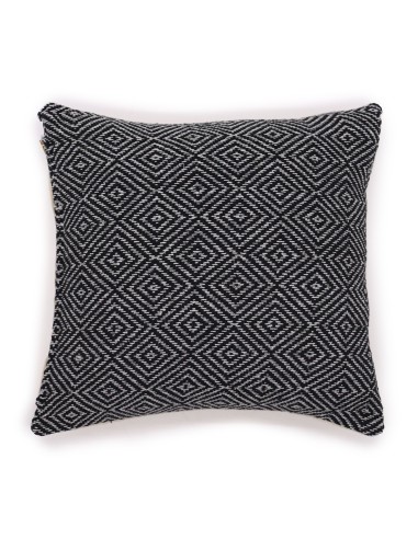 Housse de coussin décorative – Labyrinthe noir zen