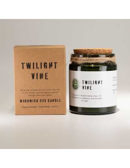 Greenman – Bougie soja Woodwick « Crépuscule vert »