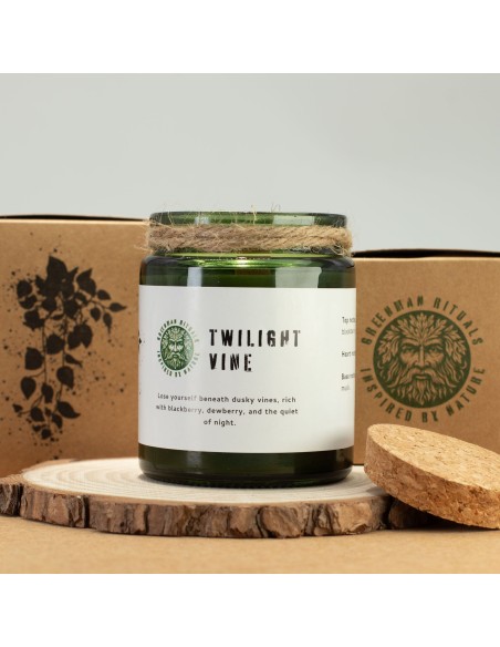 Greenman – Bougie soja Woodwick « Crépuscule vert »