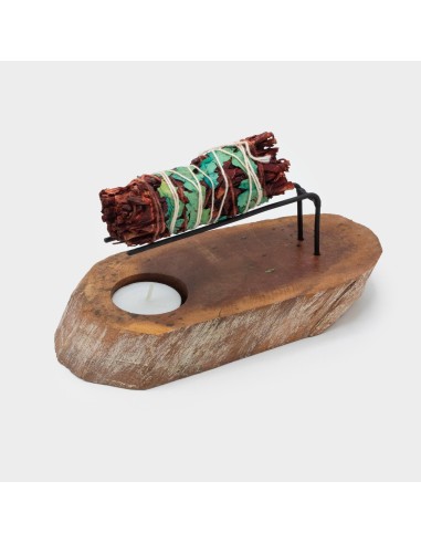 Support chauffant pour palo santo – Bois de gamel patiné