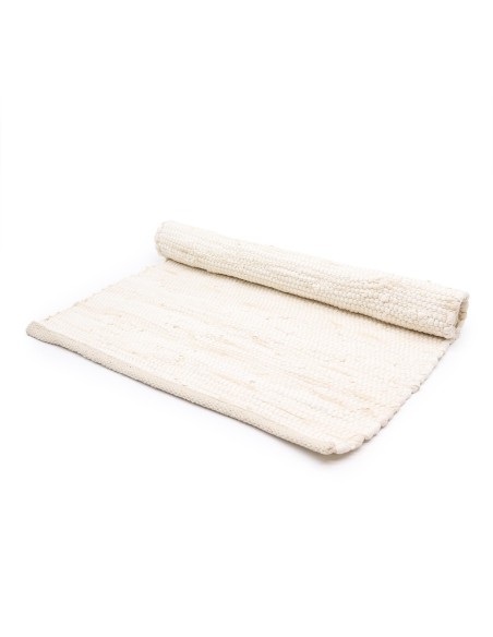 Tapis indien artisanal en coton – Douceur crème