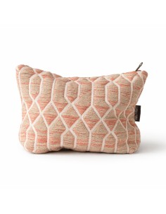 Trousse Nomad Sari jacquard indien – Treillis rose