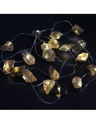 Guirlande de pierres précieuses – Citrine fumée