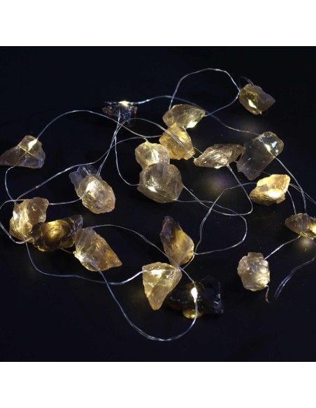 Guirlande de pierres précieuses – Citrine fumée