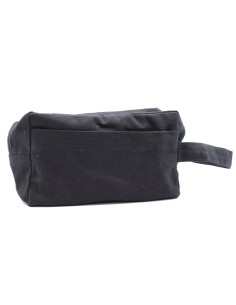 Trousse carrée en coton noir – Toile 10?oz
