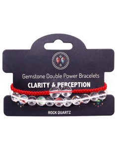 Bracelet double énergie en quartz blanc – Clarté