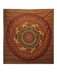 Colcha double & tenture mandala classique – Vert harmonie