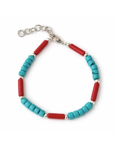 Parure népalaise turquoise & corail – Harmonie tribale