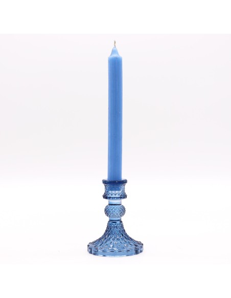 Photophore vintage pour dîner – Bleu royal
