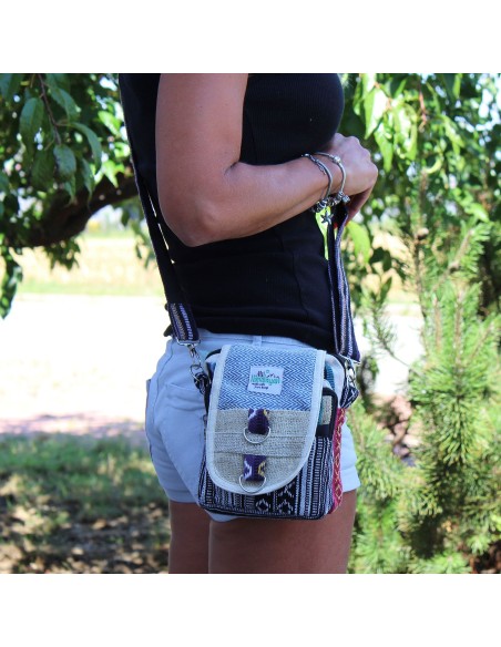 Sac bandoulière body?cross en chanvre naturel & jhari