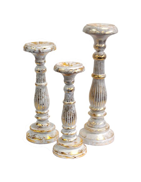 Petit chandelier décoratif – Or blanc