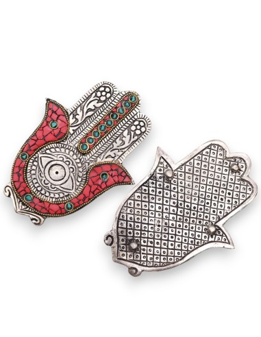 Petit porte?encens Hamsa – Rouge & vert