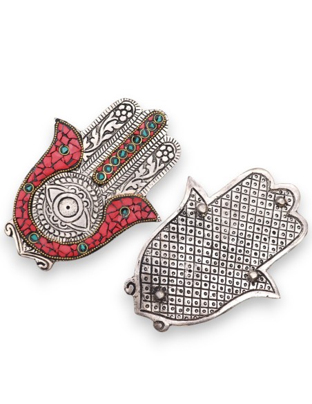 Petit porte?encens Hamsa – Rouge & vert