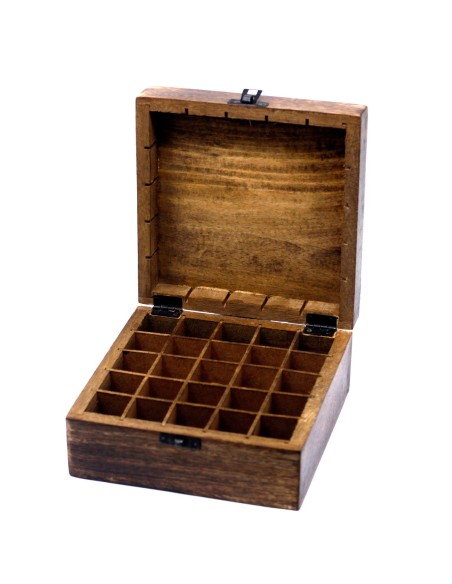 Boîte d’aromathérapie en bois – Grand format floral