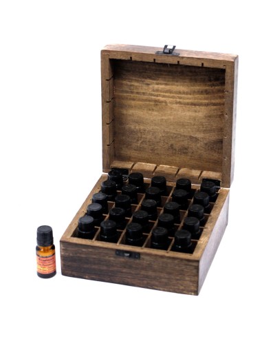 Boîte d’aromathérapie en bois – Grand format floral