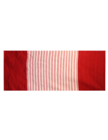 Tapis indien en coton tissé – Nuances rouge & rose