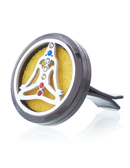 Diffuseur pour voiture – Yoga chakra en métal