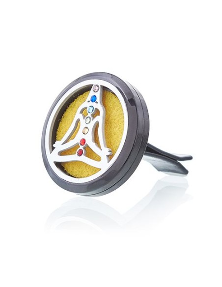 Diffuseur pour voiture – Yoga chakra en métal