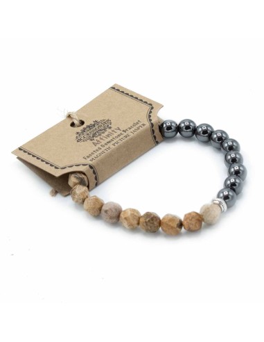 Bracelet magnétique en jaspe rayé – Stabilité