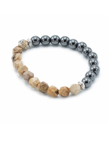 Bracelet magnétique en jaspe rayé – Stabilité