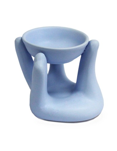 Brûle-parfum décoratif – Main bleue protectrice