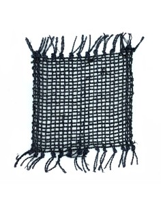 Dessous de verre naturels à franges – Noir élégant