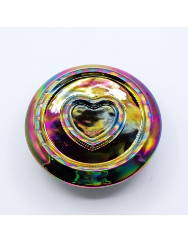 Support céramique pour palo santo & encens – Mandala Arc-en-ciel