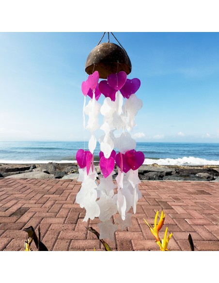 Carillon de vent coco & capiz – Douce harmonie