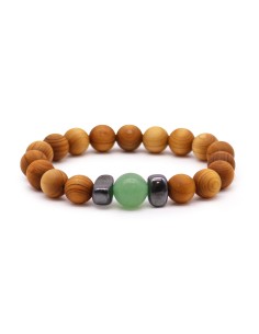 Bracelet cèdre & aventurine verte – Chakra sacré