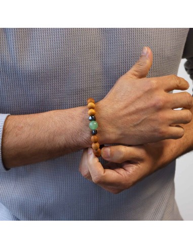 Bracelet cèdre & aventurine verte – Chakra sacré