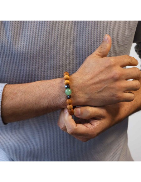 Bracelet cèdre & aventurine verte – Chakra sacré