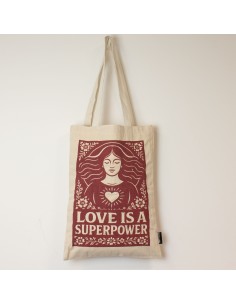 Sac tote Nomad Sari iconique – «?L’amour est un super?pouvoir?»