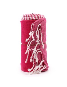 Serviette?paréo en coton – Rose chaud