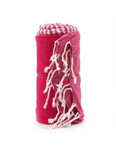 Serviette?paréo en coton – Rose chaud