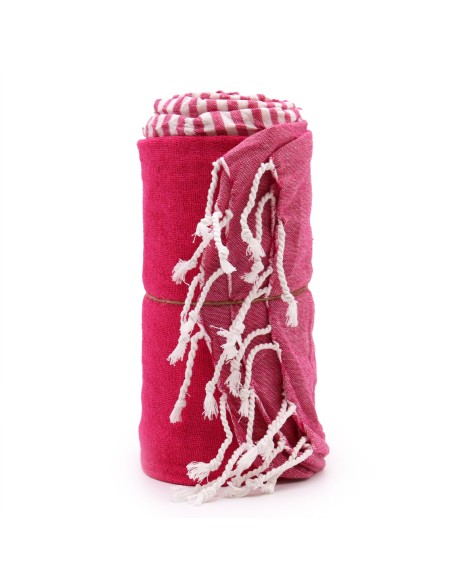 Serviette?paréo en coton – Rose chaud
