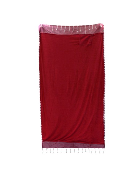 Serviette?paréo en coton – Rose chaud