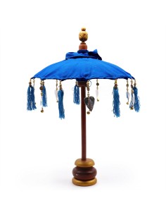 Ombrelle décorative balinaise en coton – Bleu zen