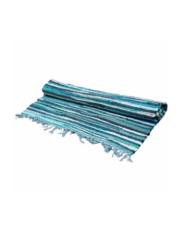 Petit tapis chiffon premium – Bleu aqua