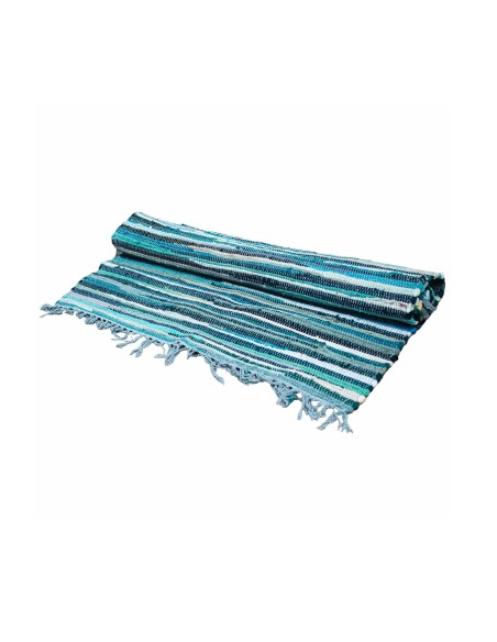 Petit tapis chiffon premium – Bleu aqua