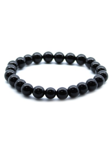 Bracelet énergétique en agate noire – Ancrage