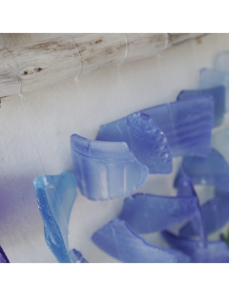 Carillon en verre recyclé – Bleu apaisant