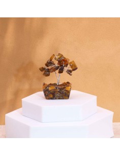 Mini arbre de pierres – Œil de tigre & orgonite