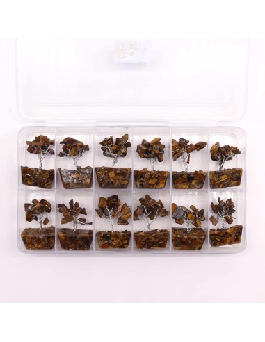 Mini arbre de pierres – Œil de tigre & orgonite