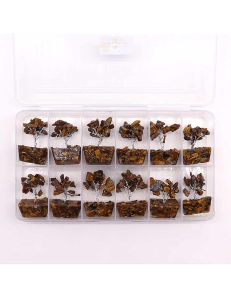 Mini arbre de pierres – Œil de tigre & orgonite